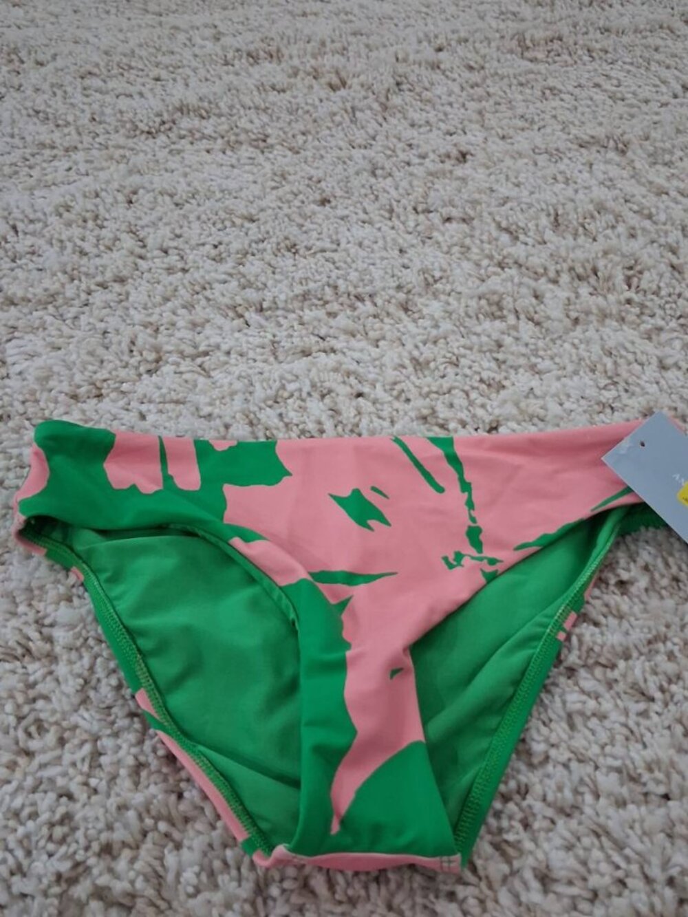 Chelsea & Violet Floral Hipster Bikini Bottoms – Green & Pink – Size XS (NWT)